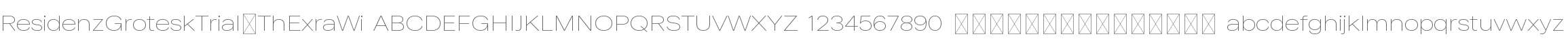 Residenz Grotesk Trial Th ExWide