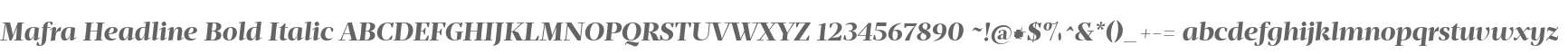 Mafra Headline Bold Italic