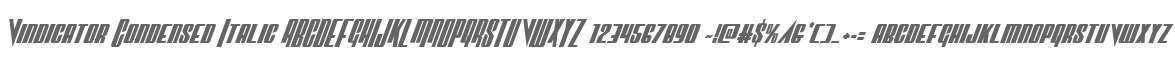 Vindicator Condensed Italic