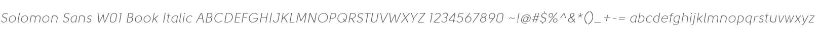 Solomon Sans W01 Book Italic