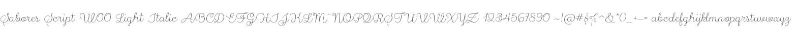 Sabores Script W00 Light Italic