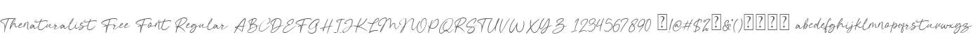 Thenaturalist Free Font Regular