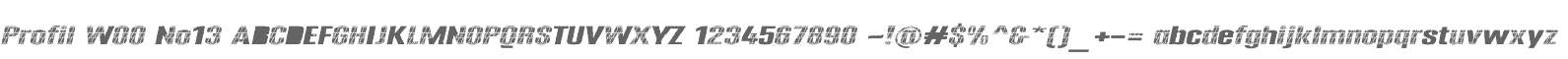 Profil W00 No13