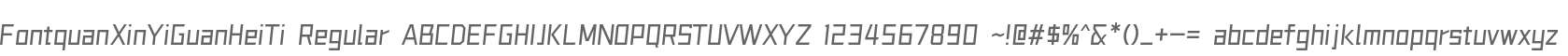 FontquanXinYiGuanHeiTi