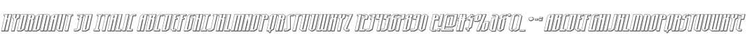 Hydronaut 3D Italic