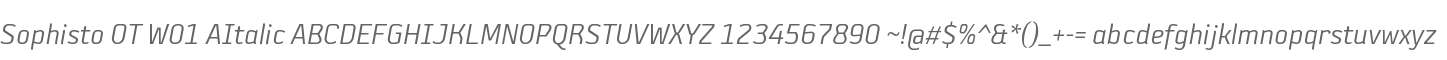 Sophisto OT W01 AItalic