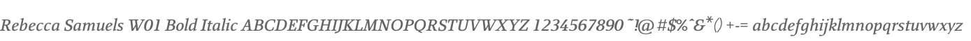 Rebecca Samuels W01 Bold Italic