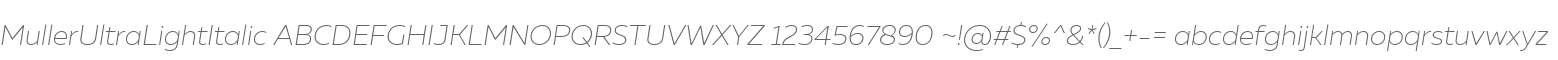 MullerUltraLightItalic