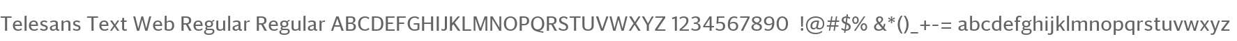 Telesans Text Web Regular Regular