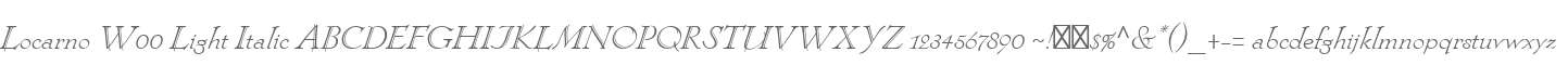 Locarno W00 Light Italic