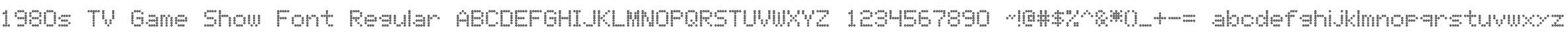 1980s TV Game Show Font