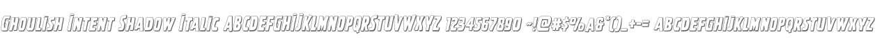 Ghoulish Intent Shadow Italic