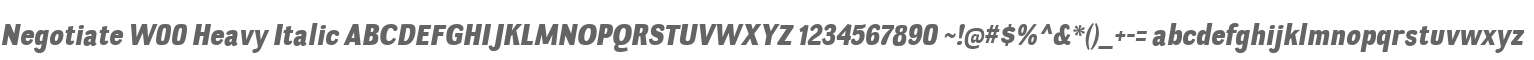 Negotiate W00 Heavy Italic