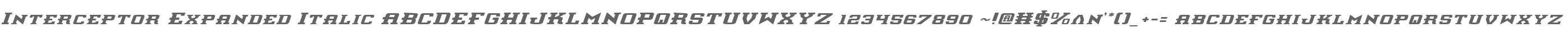 Interceptor Expanded Italic