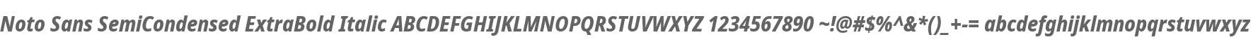 Noto Sans SemCond ExtBd