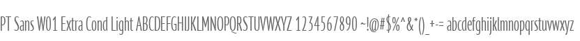 PT Sans W01 Extra Cond Light