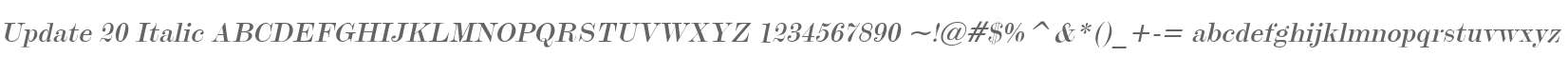 Update 20 Italic