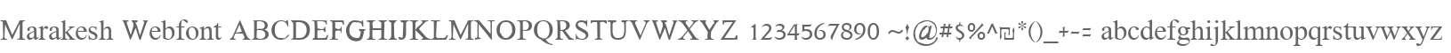 Marakesh Webfont