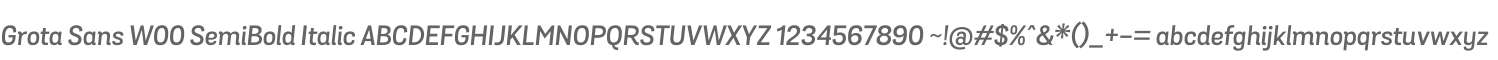 Grota Sans W00 SemiBold Italic