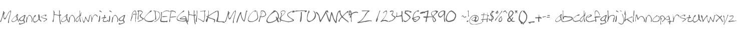 Magnus Handwriting