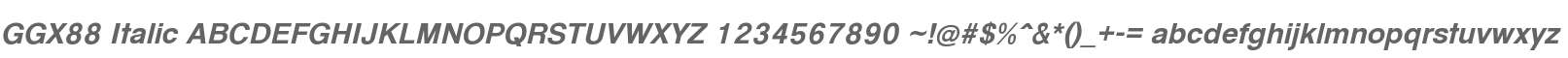 GGX88 Italic