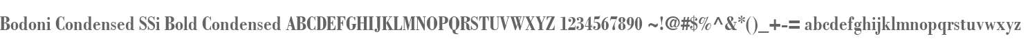 Bodoni Condensed SSi Bold Condensed