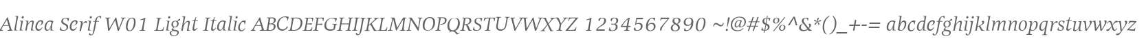 Alinea Serif W01 Light Italic