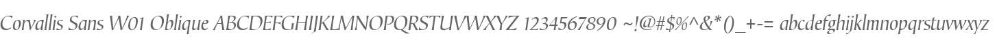 Corvallis Sans W01 Oblique