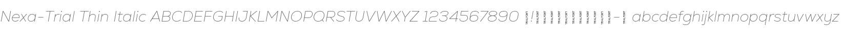 Nexa-Trial Thin Italic