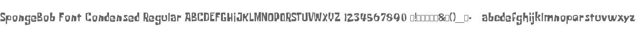 SpongeBob Font Condensed Regular