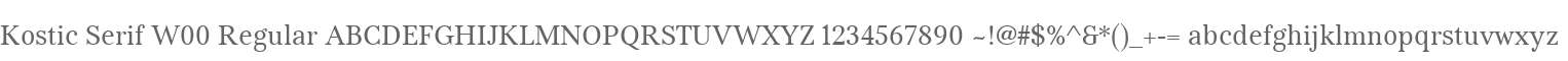 Kostic Serif W00 Regular