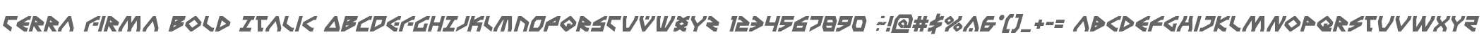 Terra Firma Bold Italic