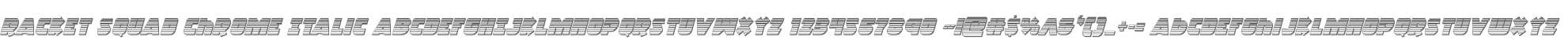 Racket Squad Chrome Italic