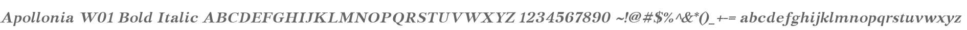 Apollonia W01 Bold Italic