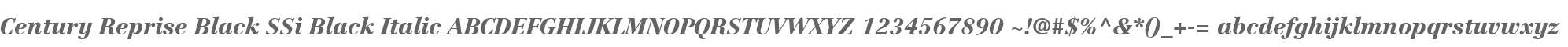 Century Reprise Black SSi Black Italic