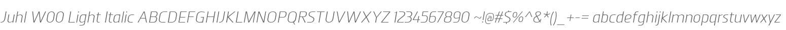 Juhl W00 Light Italic