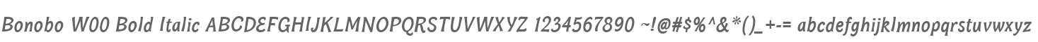 Bonobo W00 Bold Italic