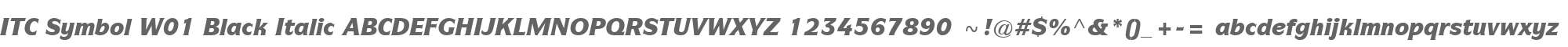 ITC Symbol W01 Black Italic