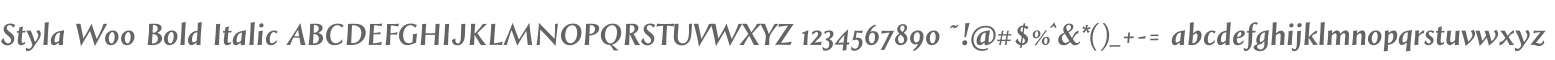 Styla W00 Bold Italic