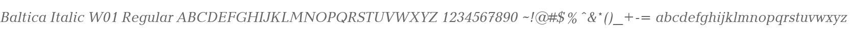 Baltica Italic W01 Regular