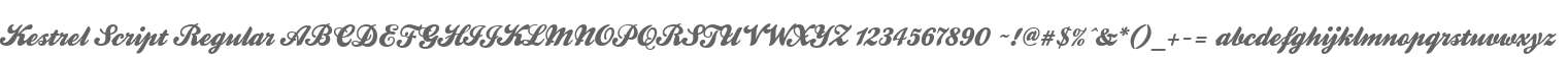 Kestrel Script Regular