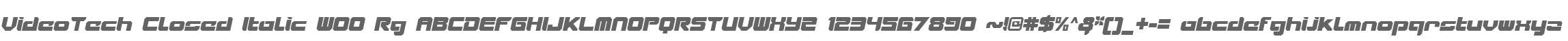 VideoTech Closed Italic W00 Rg