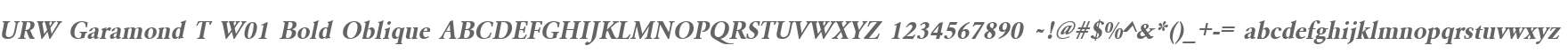 URW Garamond T W01 Bold Oblique