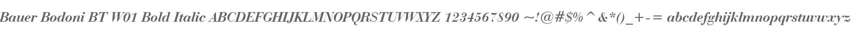 Bauer Bodoni BT W01 Bold Italic