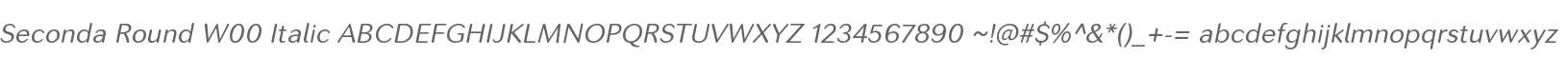 Seconda Round W00 Italic