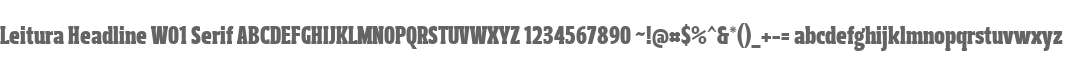 Leitura Headline W01 Serif