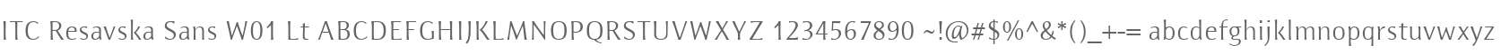 ITC Resavska Sans W01 Lt