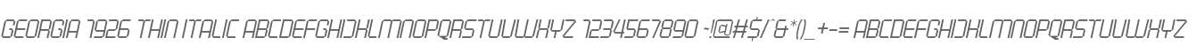 Georgia 1926 Thin Italic