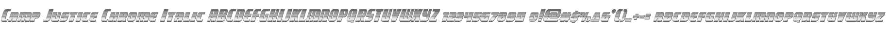 Camp Justice Chrome Italic