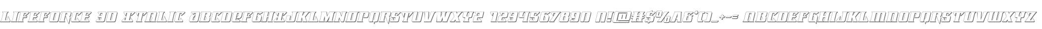 Lifeforce 3D Italic